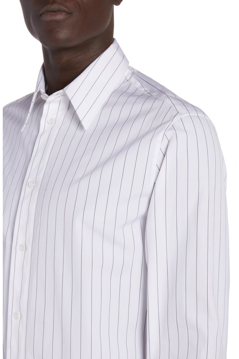 Pinstripe Cotton Poplin Button-Up Shirt, Alternate, color, 9003 WHITE/ BLACK