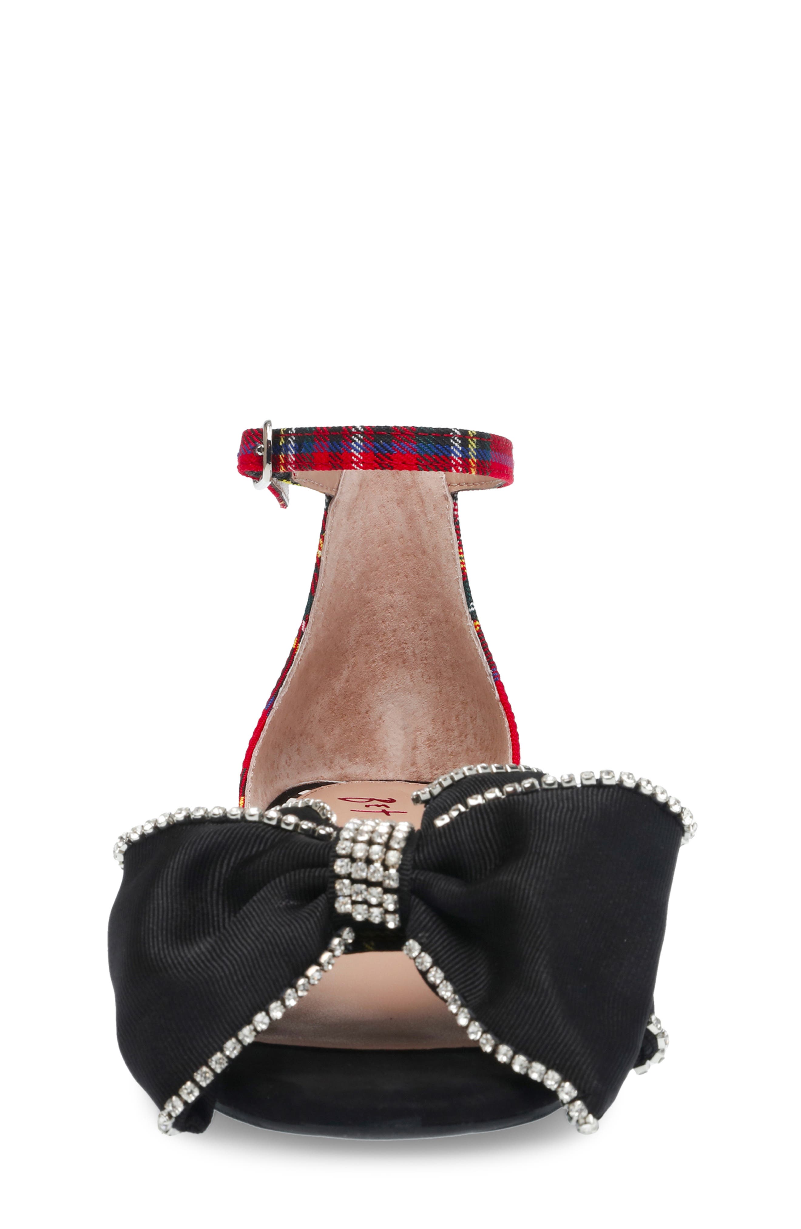 Betsey Johnson Kids' Zayle Rhinestone Plaid Sandal, Alternate, color, 