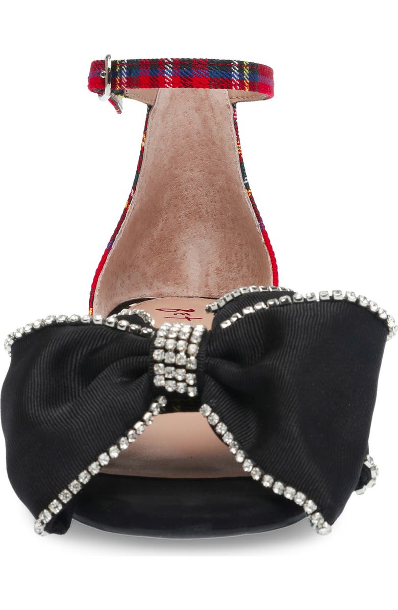 Betsey Johnson Kids' Zayle Rhinestone Plaid Sandal, Alternate, color,