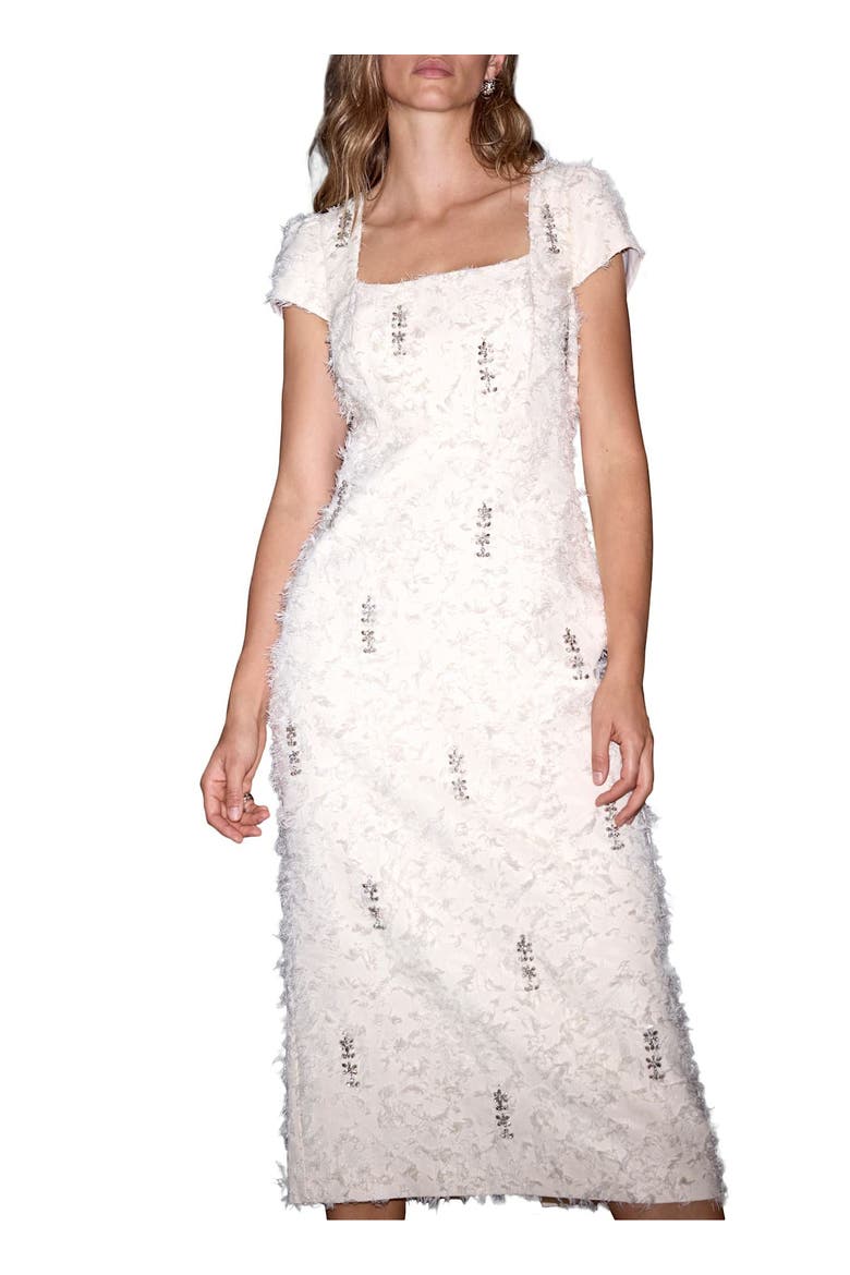 Embellished Jacquard Midi Dress (Women) | Nordstrom