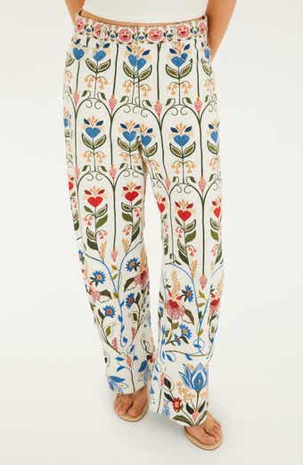 Fraga Print Belted Tapered Pants
