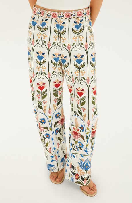 Fraga Print Belted Tapered Pants