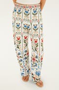 FARM Rio Fraga Print Belted Tapered Pants