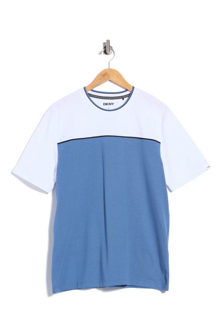 Colorblock Crewneck T-Shirt, Alternate, color, BLUE HORIZON