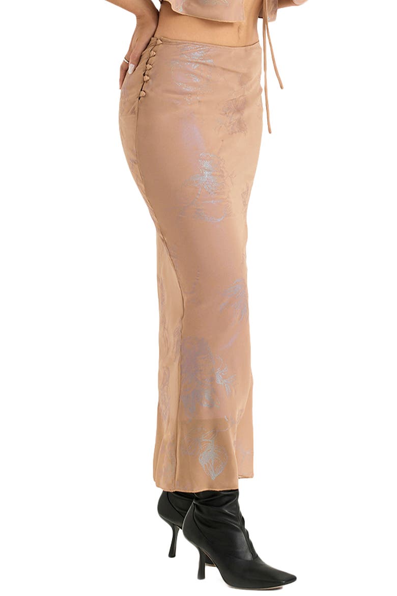 Dyana Bias Cut Maxi Skirt, Alternate, color, SHIMMER CAFE