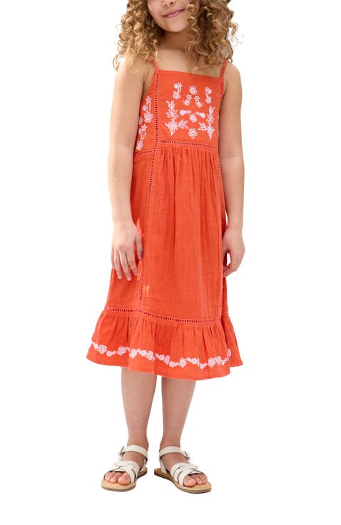Eina Ladder Insert Embroidered Dress