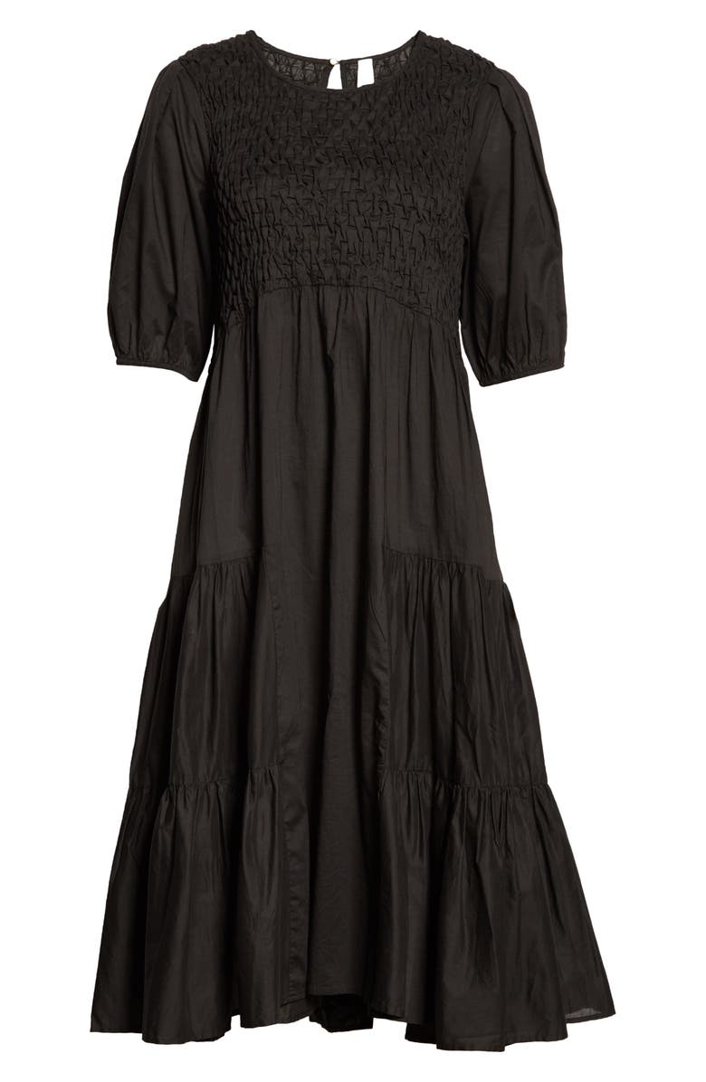 Merlette Vallarta Smocked Cotton Tiered Dress, Alternate, color, 