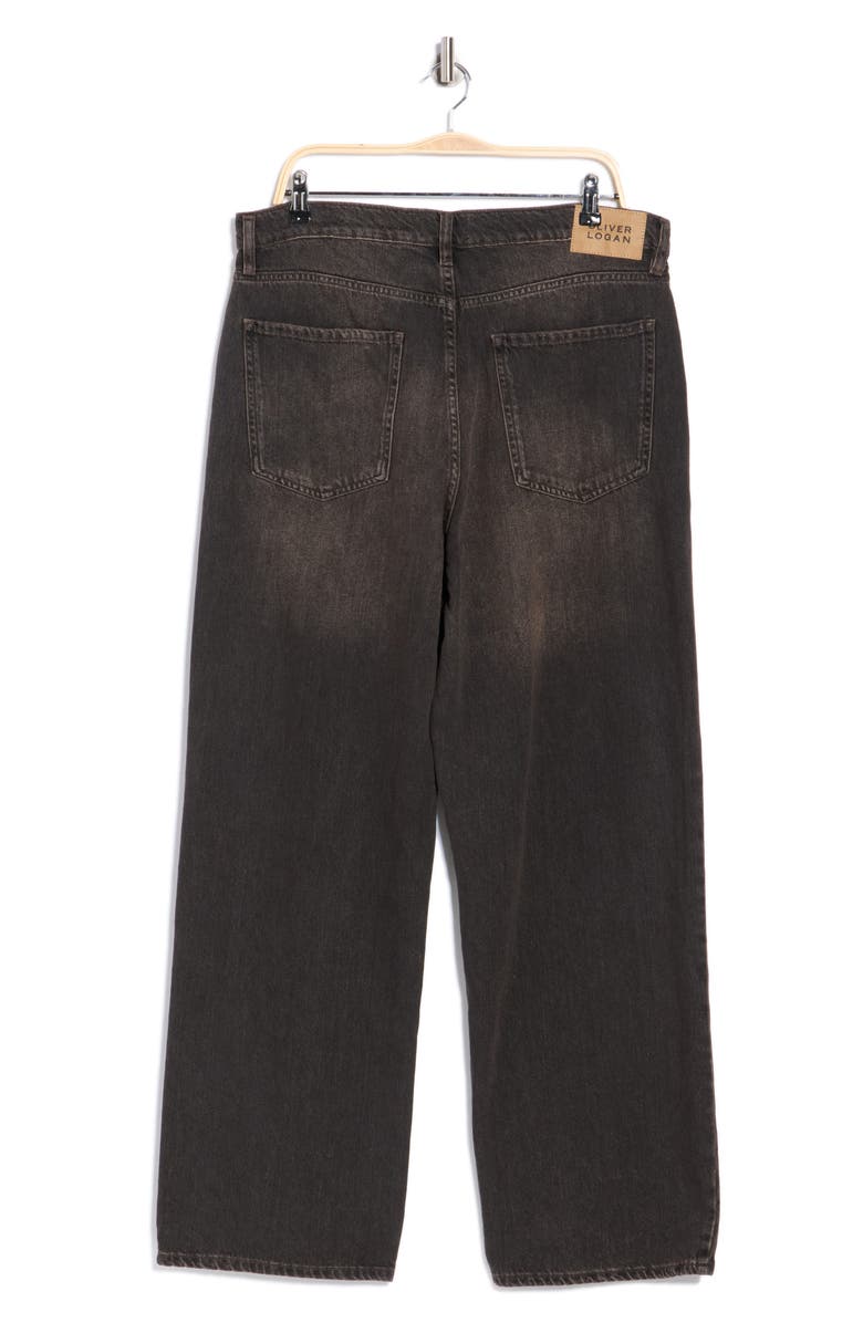 OLIVER LOGAN Baggy Wide Leg Jeans, Alternate, color, Brown Tint