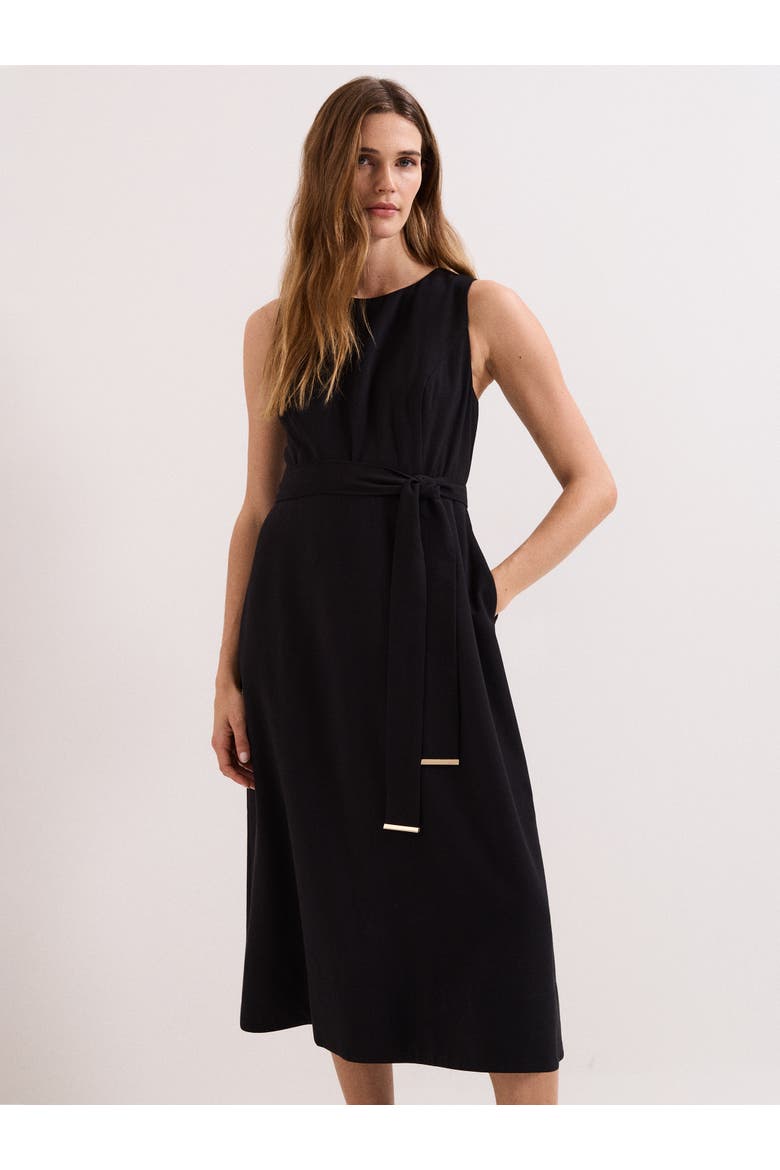 Marta Midi Dress, Alternate, color, Black