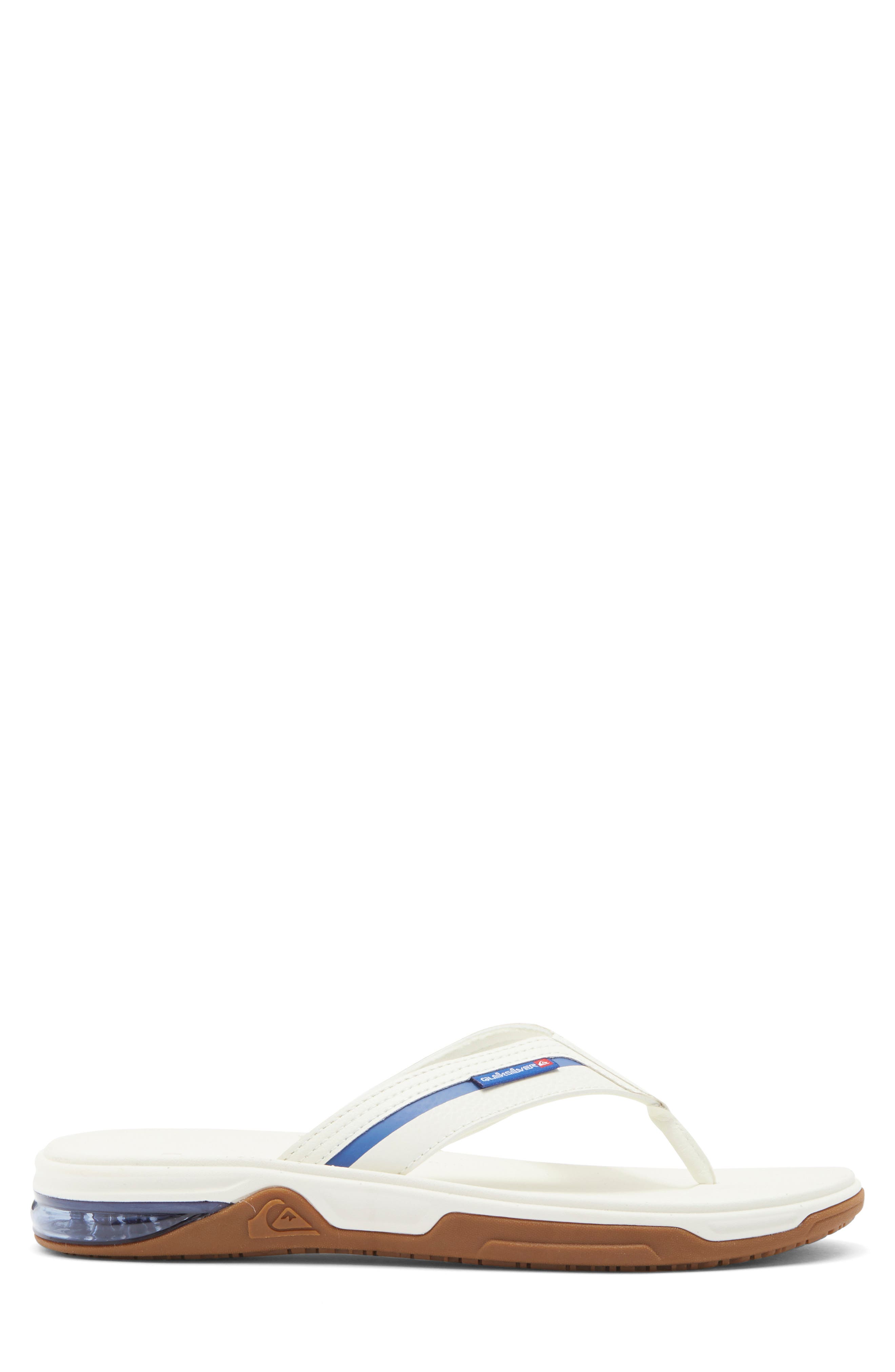 Quiksilver Dylan Deluxe Flip Flop, Alternate, color, Natural/ Med Blue