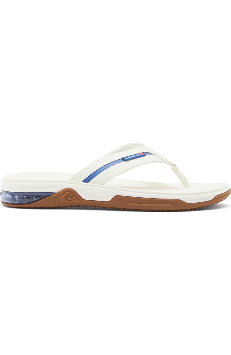 Quiksilver Dylan Deluxe Flip Flop, Alternate, color, Natural/ Med Blue
