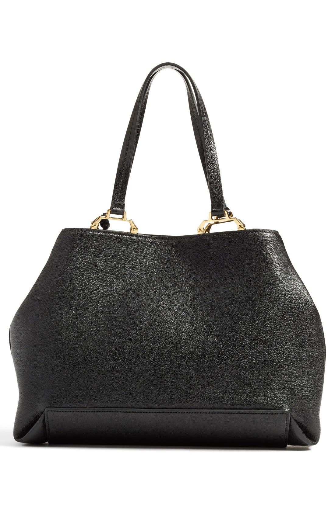 Miu Miu 'Madras' Goatskin Leather Tote, Alternate, color, 