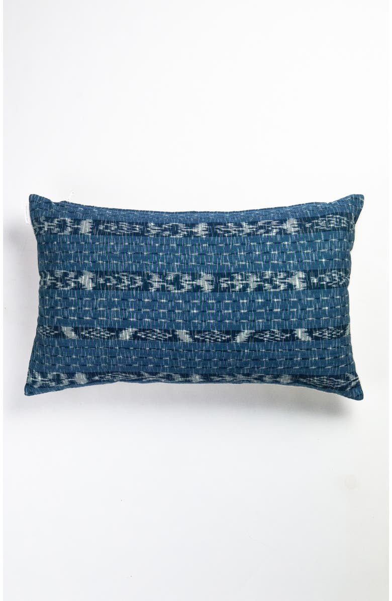 Archive New York Paola Handwoven Cotton Throw Pillow, Alternate, color, Blue