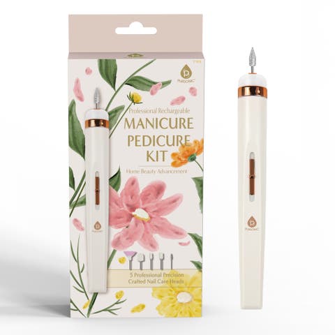 Professional Manicure & Pedicure Kit - High-Speed Nail Drill with LED Light & Precision Nail Care Heads