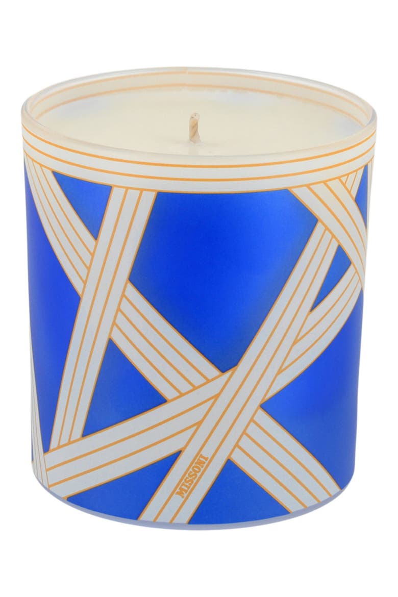 Nastri Blue Scented Candle, Main, color, BLUE/ WHITE
