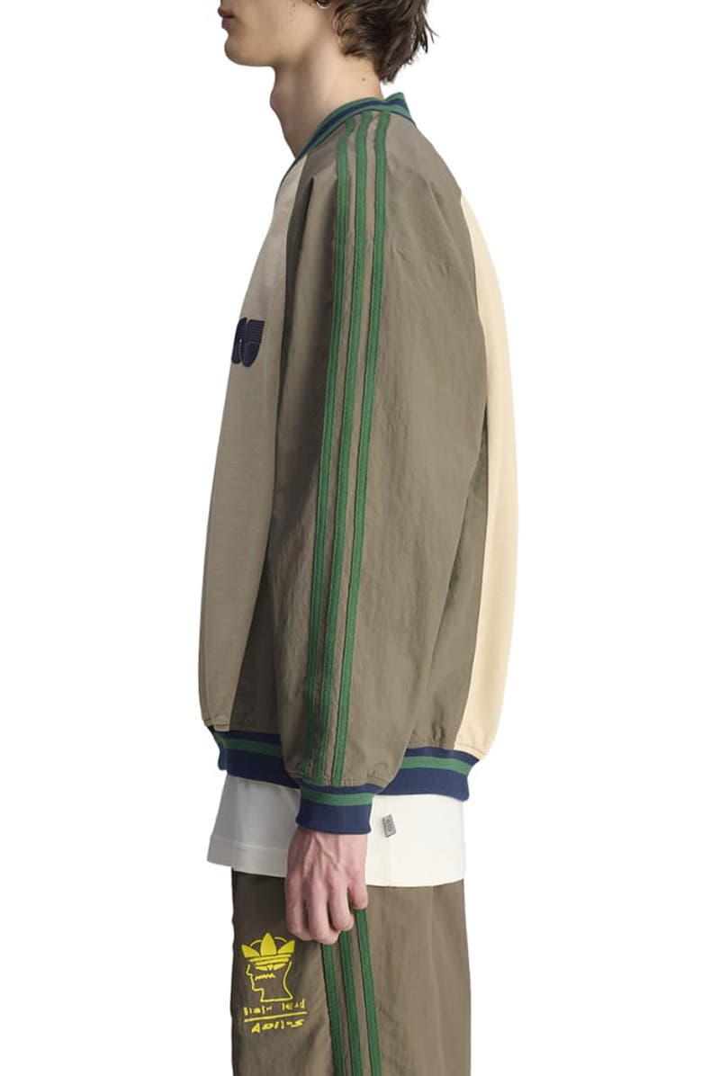 ADIDAS X BRAINDEAD Gender Inclusive Colorblock Graphic Sweatshirt, Alternate, color, Branch