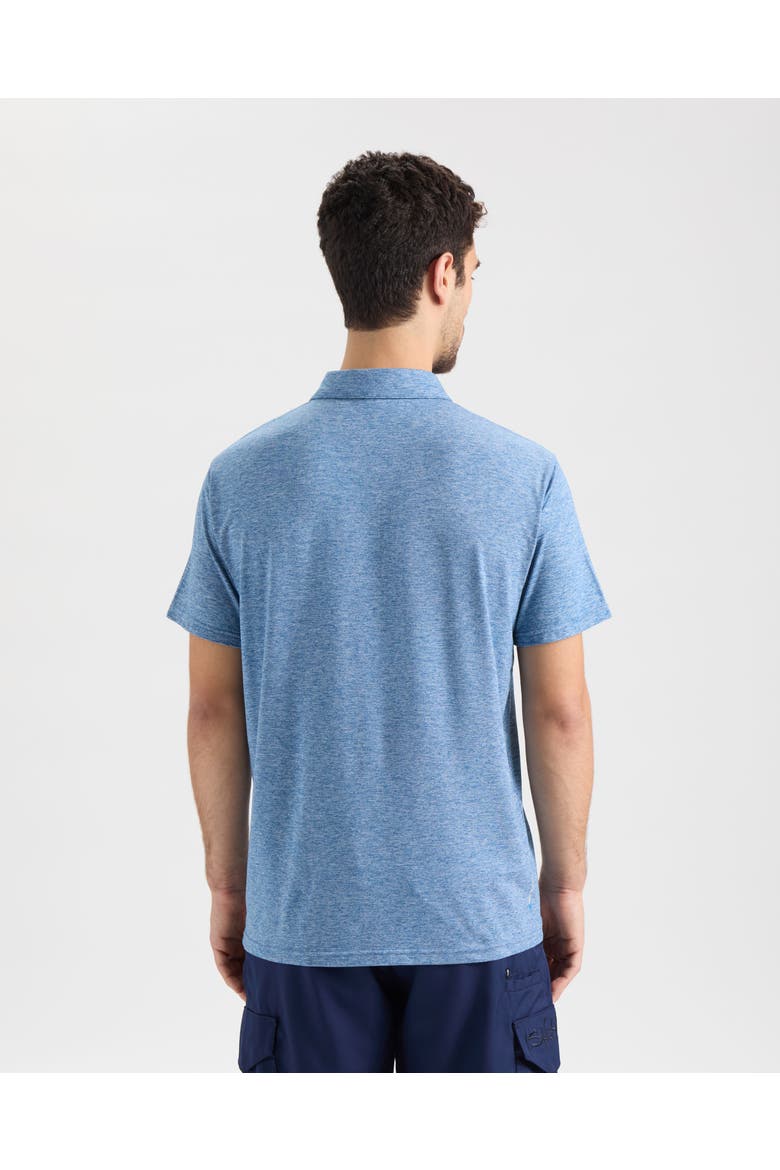 Outrigger Short Sleeve Polo, Alternate, color, Atlantic Heather