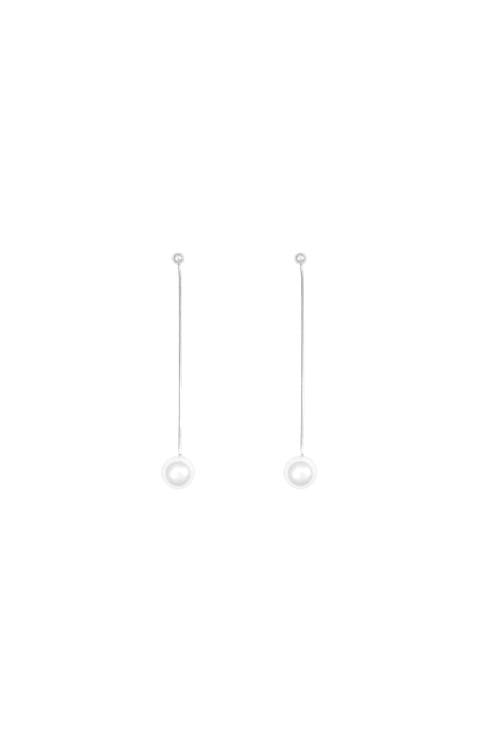 14k Gold Plated Dangled Pearl Earrings Trendy Statement Piece