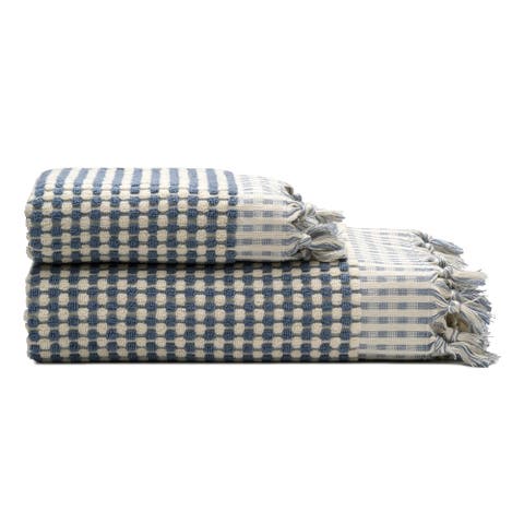 Dots Turkish Cotton Terry Bath and Hand Towel - Set