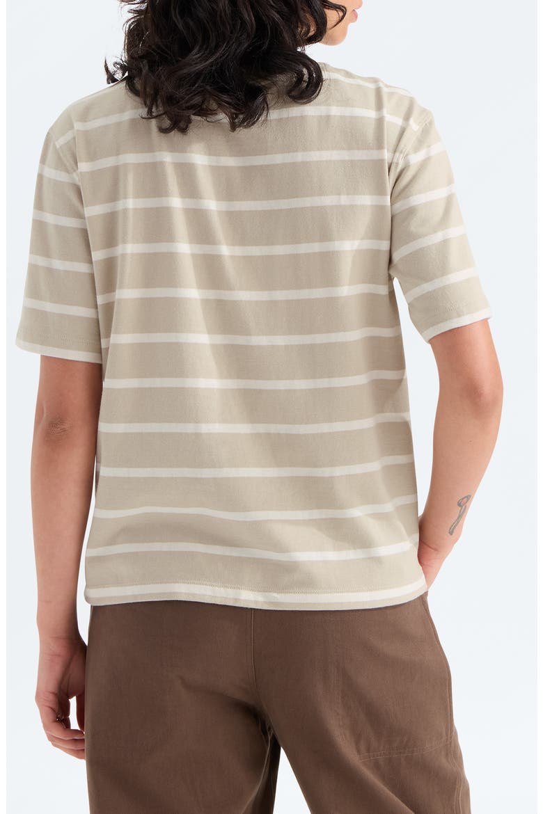 Vista Stripe T-Shirt, Alternate, color, TIMELESS TAUPE TNF OPEN STRIPE