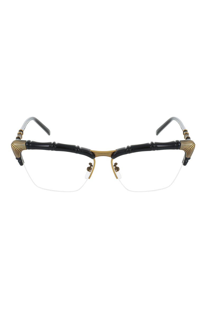 58mm Novelty Square Optical Glasses, Main, color, BLACK TRANSPARENT