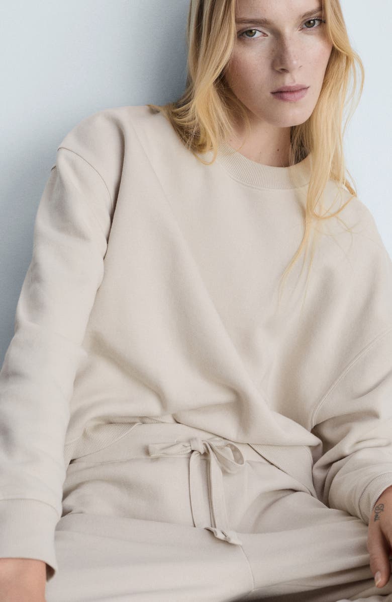 MANGO Cotton Blend Sweatshirt, Alternate, color, 