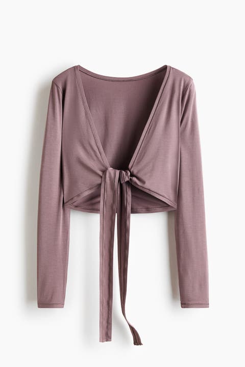 Cropped Long-sleeved Yoga Top