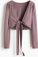 H&M Cropped Long-sleeved Yoga Top