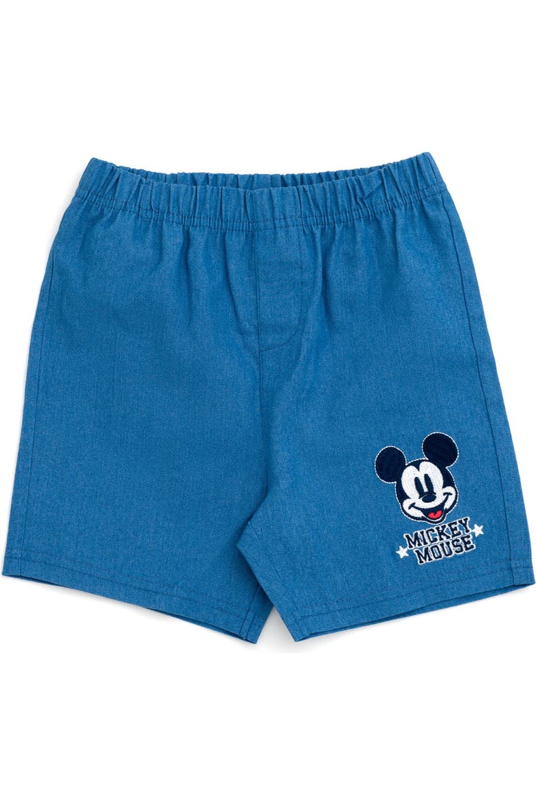 Mickey Mouse Baseball Jersey and Denim Shorts Set, Alternate, color, Navy Denim Mickey