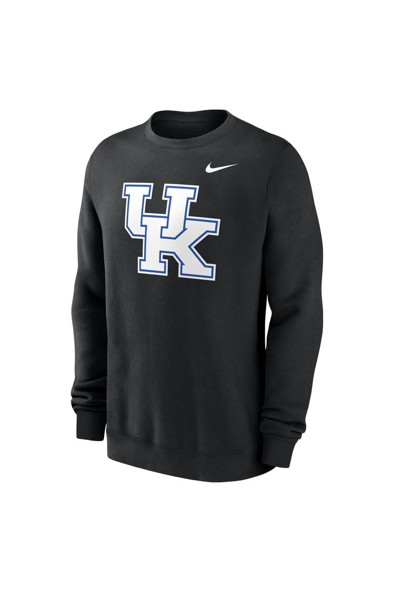 Men's Nike Black Kentucky Wildcats Primetime Fleece Pullover Sweatshirt, Alternate, color, Black