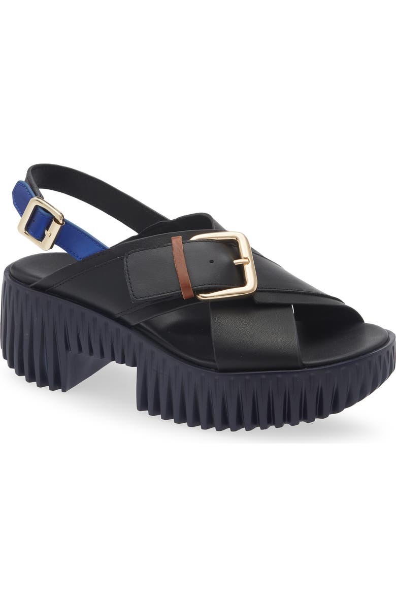 4CCCCEES Plia Juno Platform Slingback Sandal, Main, color, Black