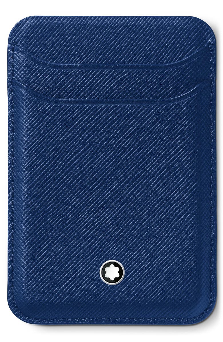 Montblanc MagSafe<sup>®</sup> Compatible Sartorial Leather Card Holder, Main, color, 