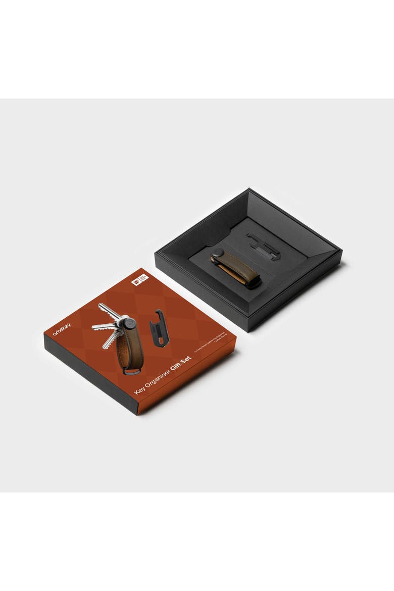 CrazyHorse Key Organiser + Multitool v2 Set, Alternate, color, Oak Brown