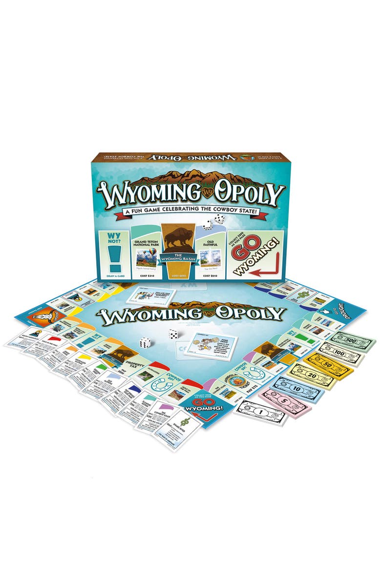 Late for the Sky Wyomingopoly Monopoly Board Game, Alternate, color, Multicolored