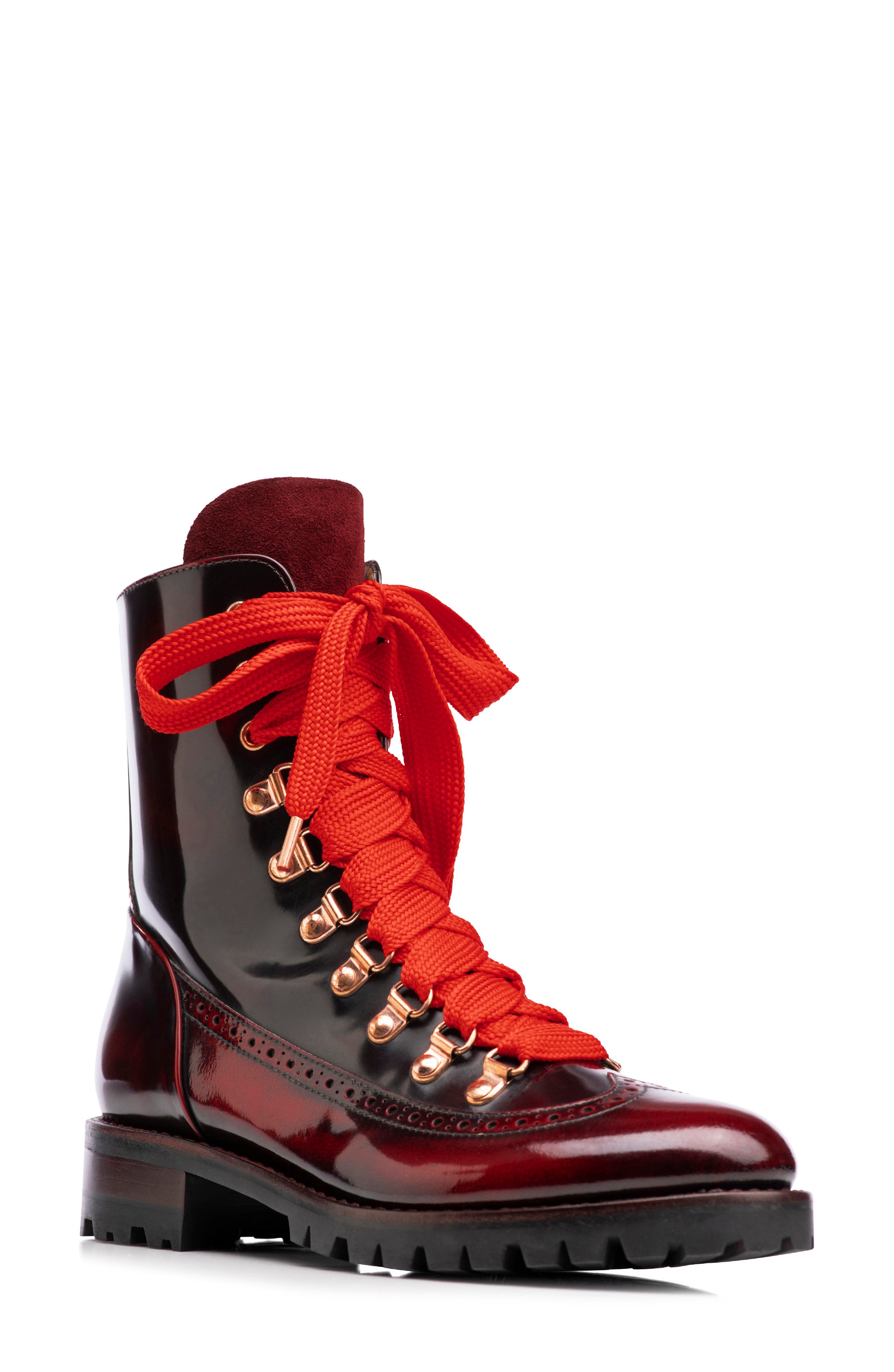 Mr. Bernard Leather Boot, Alternate, color, BORDEAUX