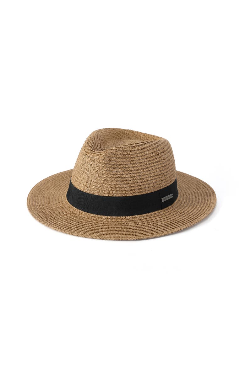 Bennett Men's Straw Fedora, Main, color, Sand
