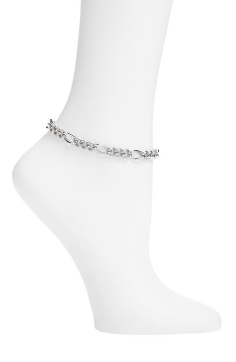Textured Curb Chain Anklet