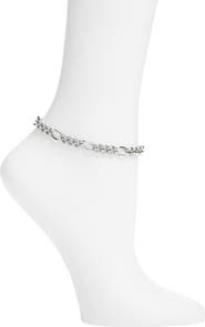 Open Edit Textured Curb Chain Anklet