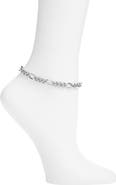 Open Edit Textured Curb Chain Anklet
