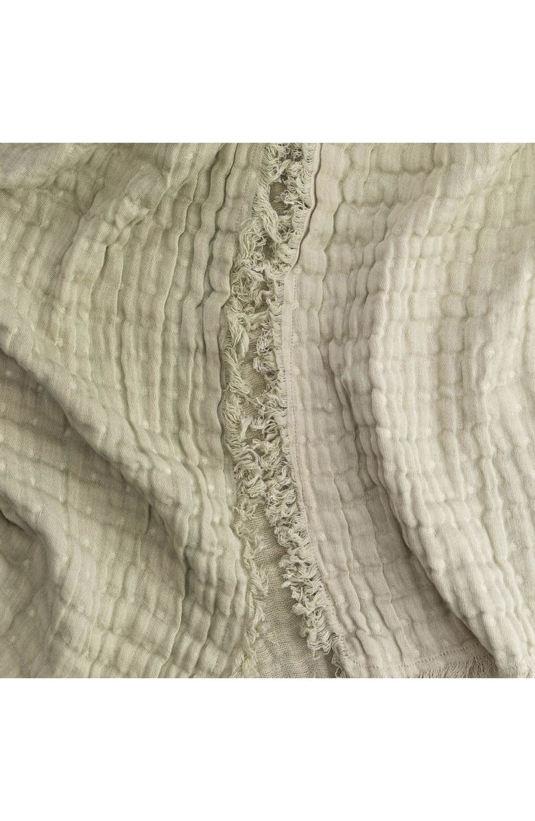 CRANE BABY Ombré Cotton Muslin Blanket, Alternate, color, Green