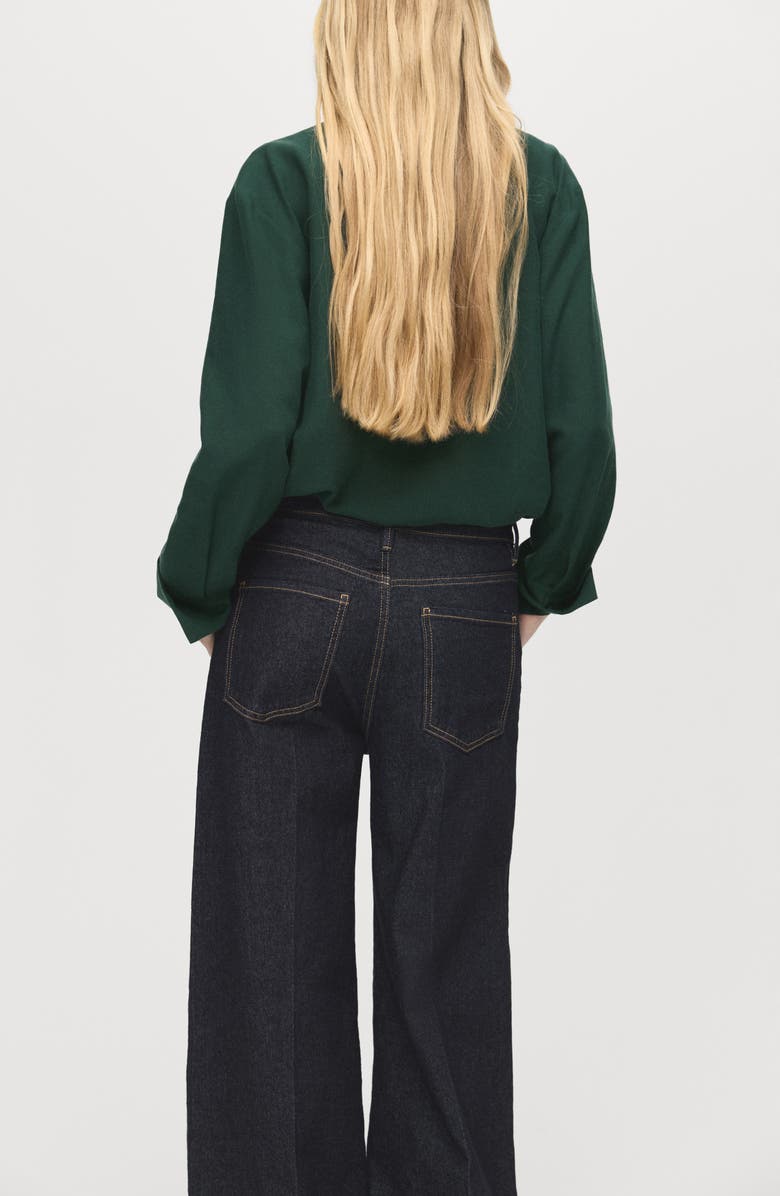 MANGO Relaxed Fit Button-Up Shirt, Alternate, color, Green