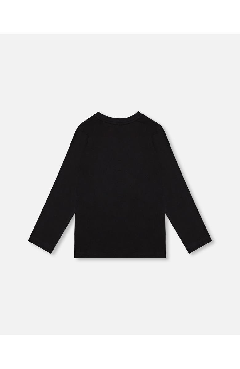 Deux par Deux Organic Cotton T-Shirt with Boucle Deer Applique, Alternate, color, 