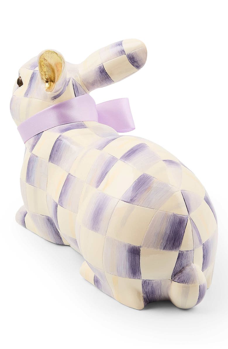 MACKENZIE CHILDS Violet Check Resting Bunny, Alternate, color, Purple