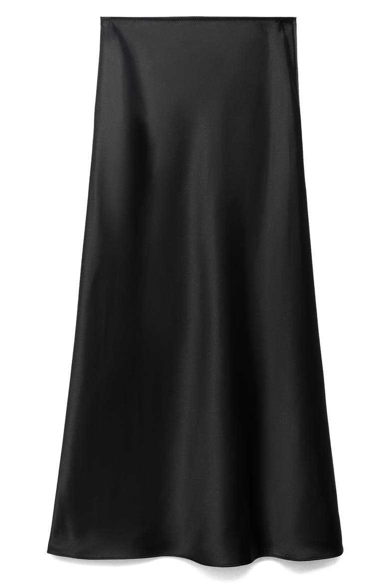 Mia Satin Maxi Skirt, Alternate, color, BLACK