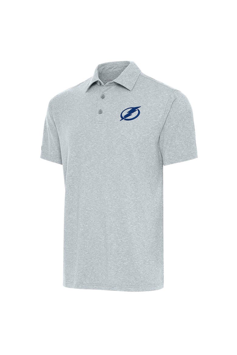 Men's Antigua  Heather Gray Tampa Bay Lightning Par Polo, Main, color, Heather Gray