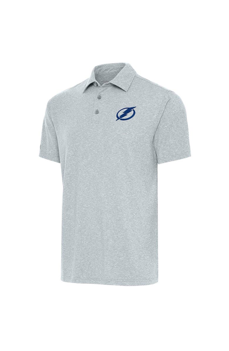 ANTIGUA Men's Antigua  Heather Gray Tampa Bay Lightning Par Polo, Main, color, Heather Gray