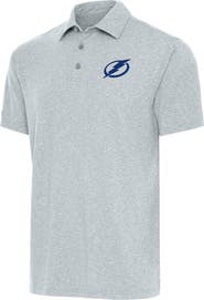 ANTIGUA Men's Antigua Heather Gray Tampa Bay Lightning Par Polo
