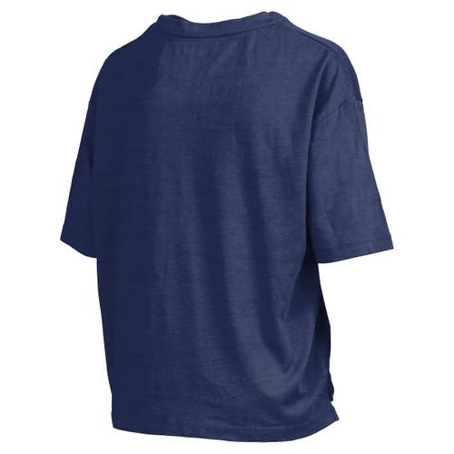 Pressbox Navy North Carolina Tar Heels Nelson Arch Over Logo Waist Length Oversized Slub T-shirt