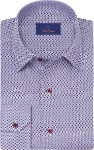 David Donahue Neat Print Sport Shirt