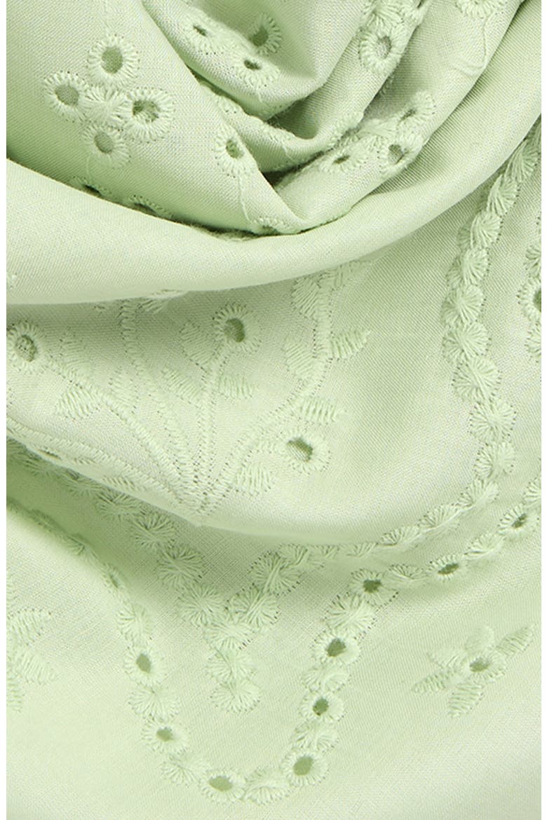 Eyelet Embroidered Bandana, Alternate, color, MINT